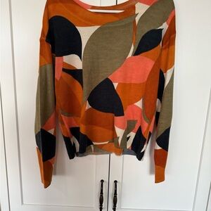 Tribal Orange Knit Sweater
